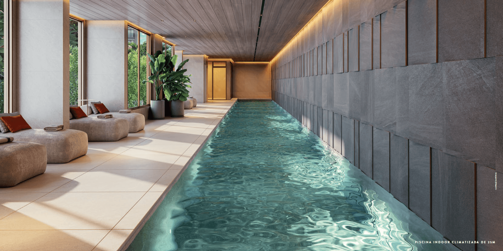 Piscina interna climatizada